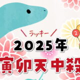 寅卯天中殺の2025年運勢【天中殺日のカレンダー付き】